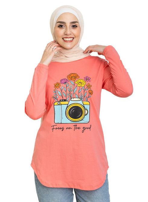 Bubblegum Printed Long - Sleeve Design 1 - Khotwh